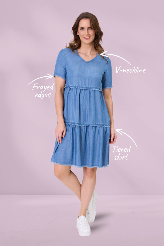 PRE-ORDER Lemon Tree Beatrice Dress Chambray From BoxHill