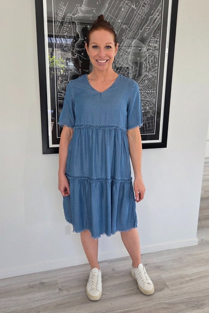 Lemon Tree Beatrice Dress Chambray From BoxHill