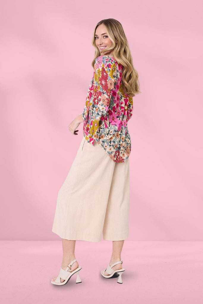 PRE-ORDER Lemon Tree Contessa Top Garden Print From BoxHill