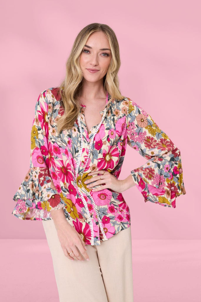 PRE-ORDER Lemon Tree Contessa Top Garden Print From BoxHill