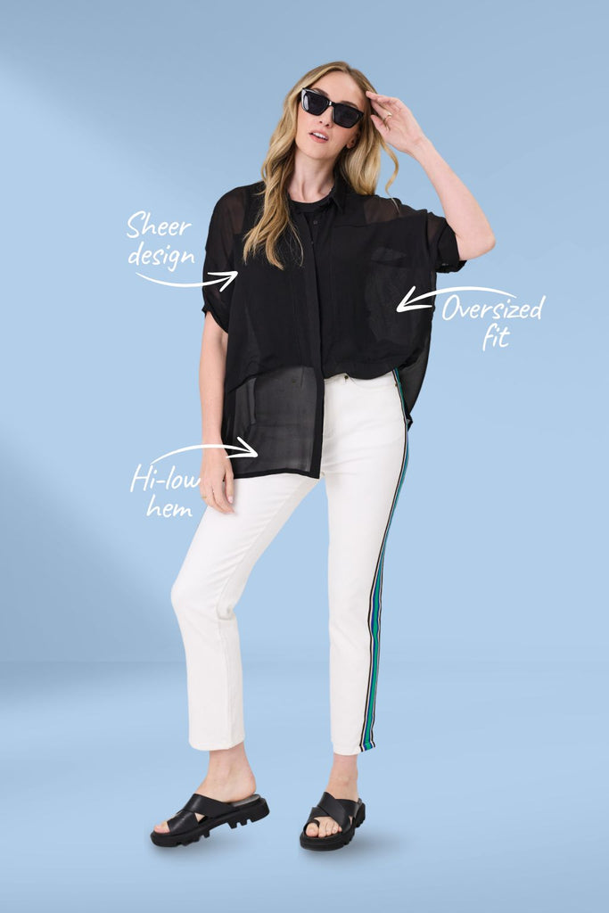 PRE-ORDER Lemon Tree Greta Top Black From BoxHill