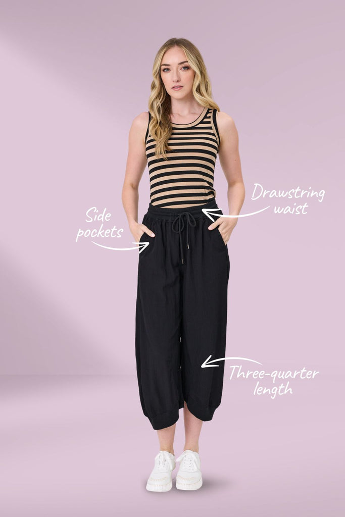 PRE-ORDER Lemon Tree Larissa Pants Black From BoxHill