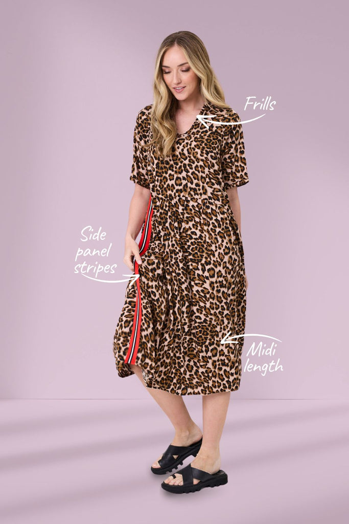 PRE-ORDER Lemon Tree Leona Dress Leopard Print From BoxHill