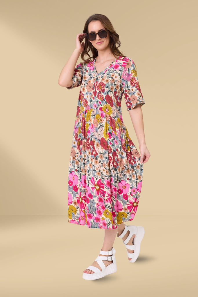 PRE-ORDER Lemon Tree Marissa Dress Garden Print From BoxHill