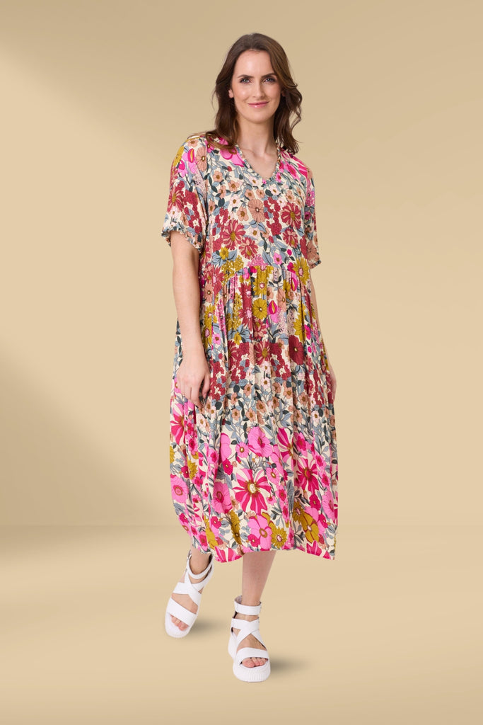 PRE-ORDER Lemon Tree Marissa Dress Garden Print From BoxHill