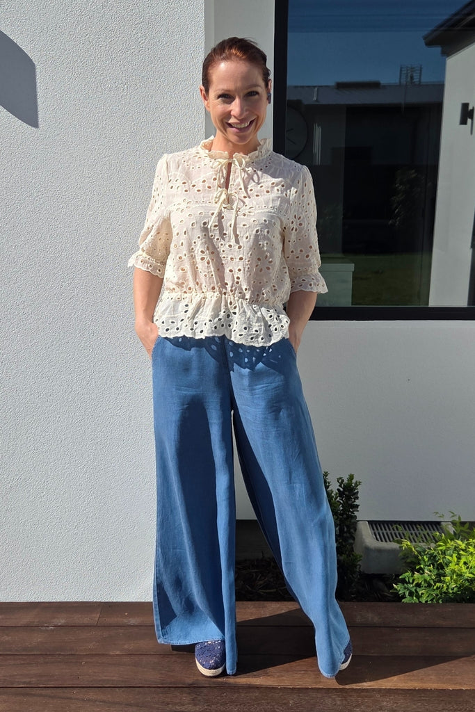 Lemon Tree Milana Lace Top Cream From BoxHill