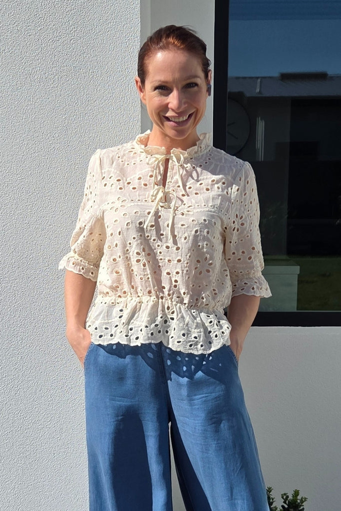 Lemon Tree Milana Lace Top Cream From BoxHill