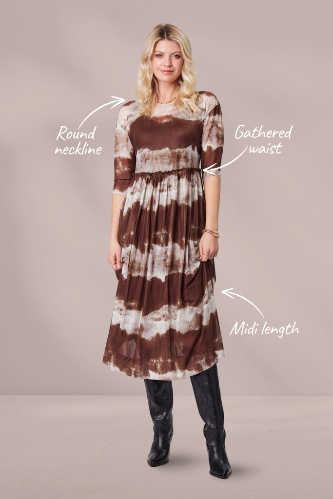 PRE-ORDER Lemon Tree Sarai Dress Mocha Clouds From BoxHill