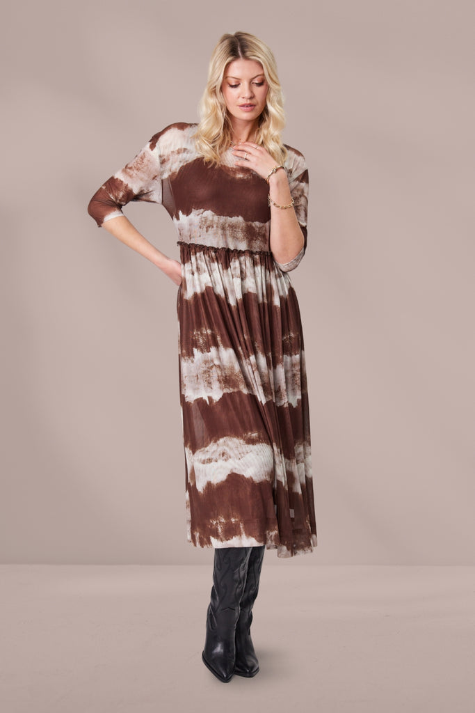 PRE-ORDER Lemon Tree Sarai Dress Mocha Clouds From BoxHill