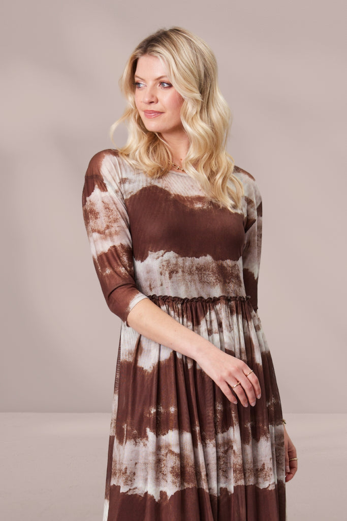 PRE-ORDER Lemon Tree Sarai Dress Mocha Clouds From BoxHill