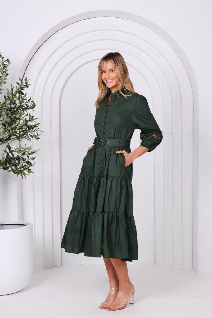 PRE-ORDER Leoni Dior Dress Khaki From BoxHill
