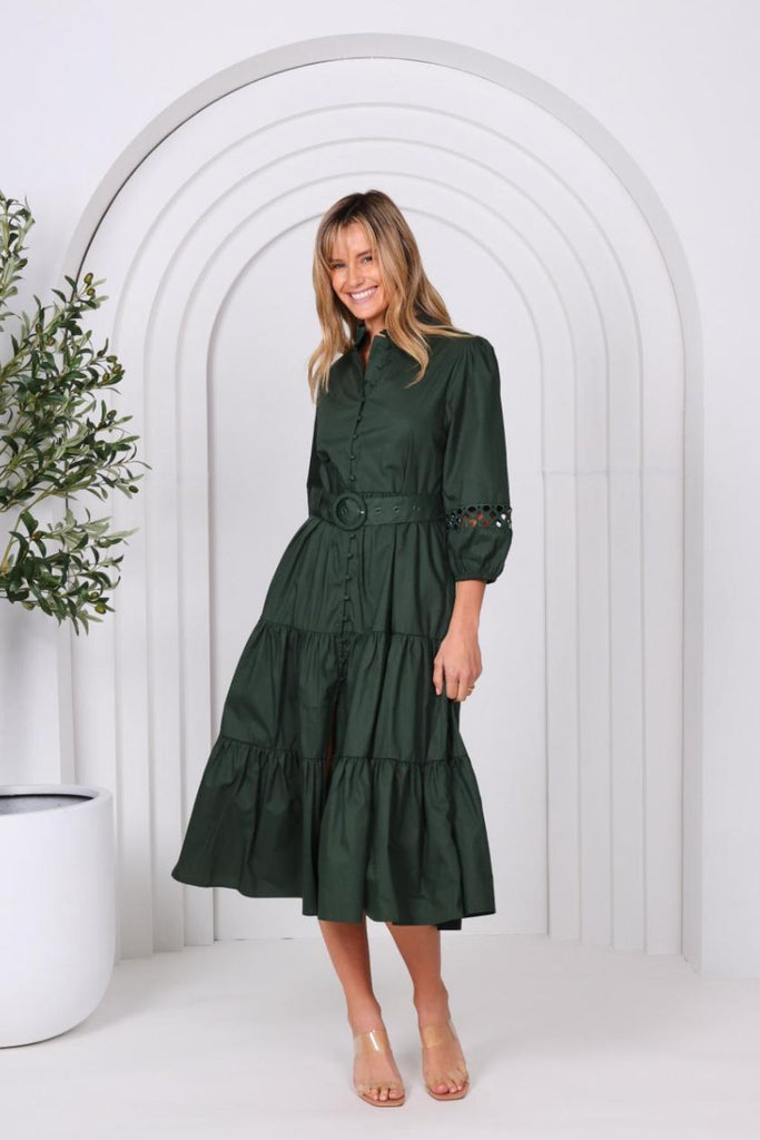 PRE-ORDER Leoni Dior Dress Khaki From BoxHill