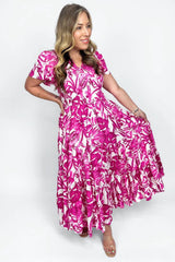 Leoni Vita Dress Pink Print From BoxHill