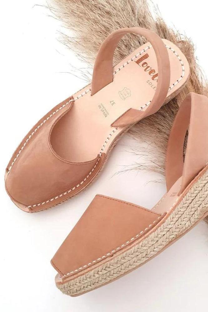Lovelee Soles Mini Espadrille Wedge Sandals Tan From BoxHill