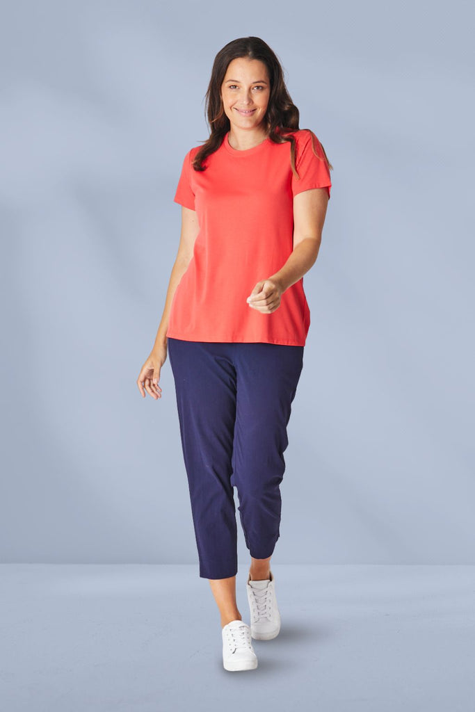 Luna Sky Stretch Cotton Pants Navy From BoxHill