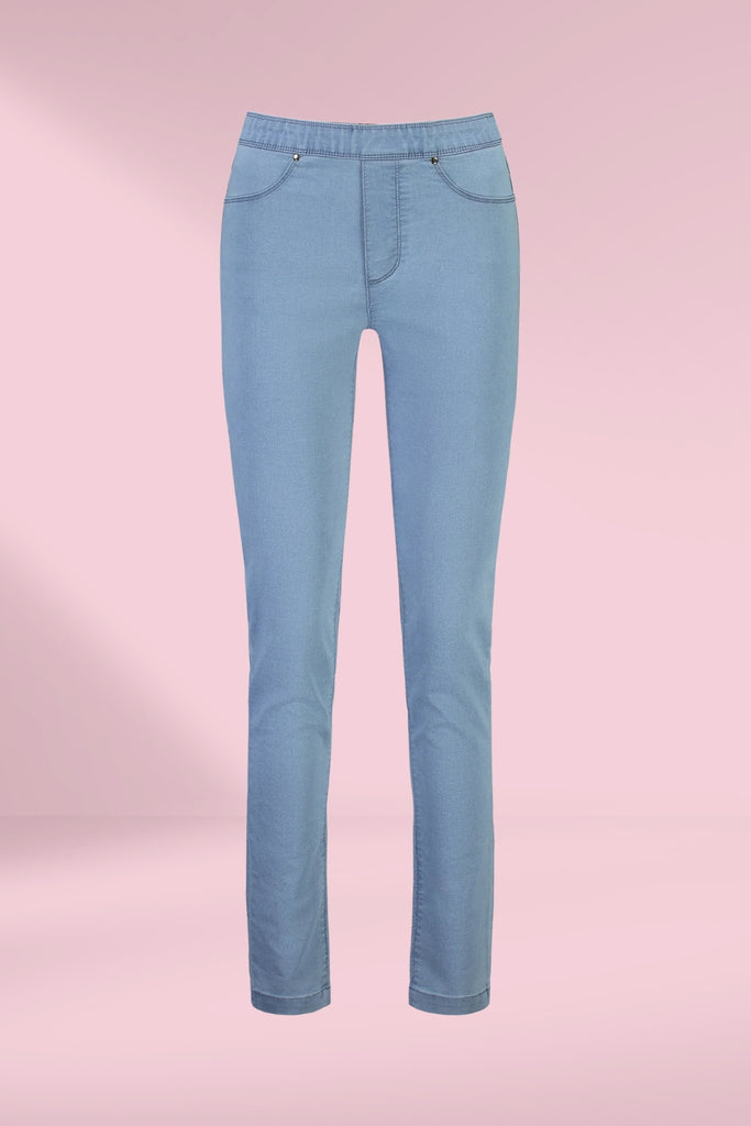 Macjays California Stretch Denim Pull On Jeans Chambray From BoxHill