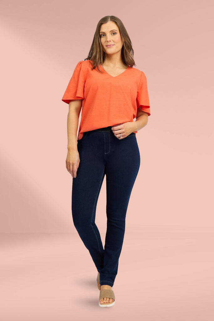 Macjays California Stretch Pull On Jeans Indigo From BoxHill