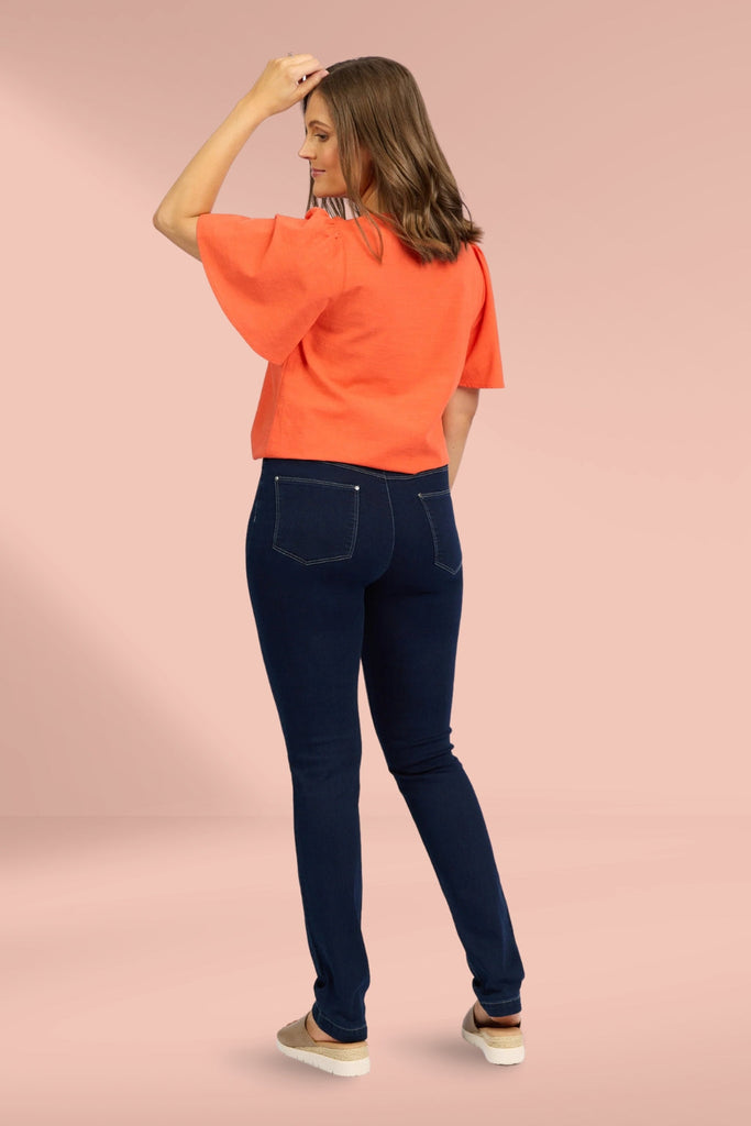 Macjays California Stretch Pull On Jeans Indigo From BoxHill