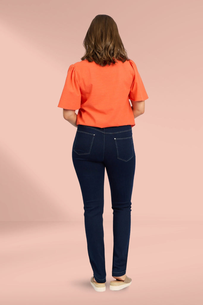 Macjays California Stretch Pull On Jeans Indigo From BoxHill