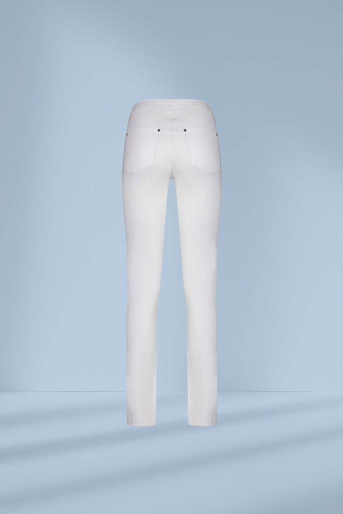 Macjays California Stretch Pull On Jeans White From BoxHill