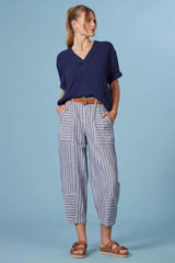 Madly Sweetly Hotline Pants Navy Stripe From BoxHill