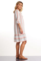 Marco Polo 3/4 Mixed Stripe Dress From BoxHill