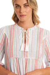 Marco Polo 3/4 Mixed Stripe Dress From BoxHill