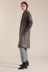 Marco Polo Boucle Spot Knit Coat Graphite Mix From BoxHill