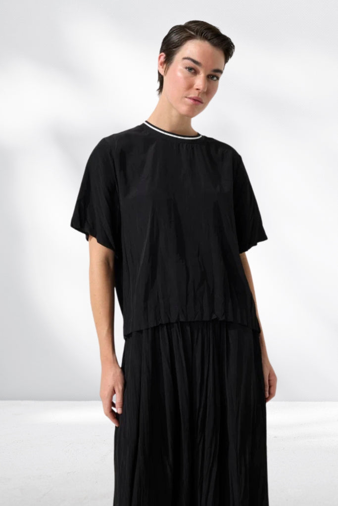 Marco Polo Crushed Travel Pants Black From BoxHill