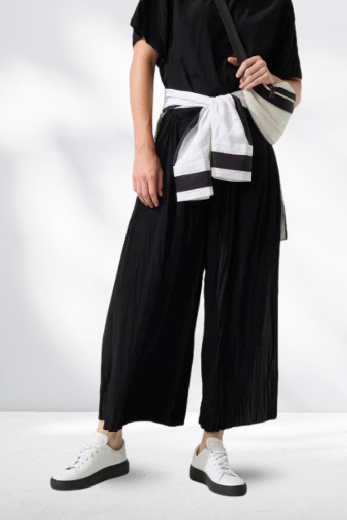 Marco Polo Crushed Travel Pants Black From BoxHill