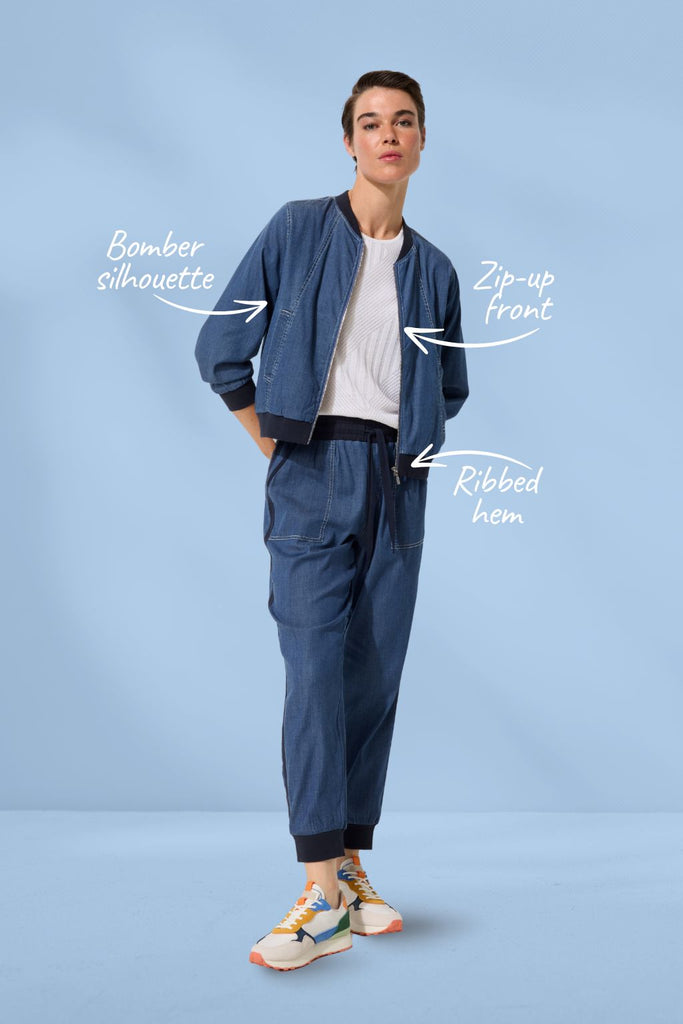 Marco Polo Denim Bomber Jacket Light Denim From BoxHill