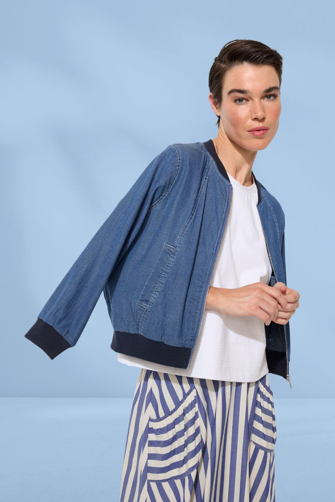 Marco Polo Denim Bomber Jacket Light Denim From BoxHill