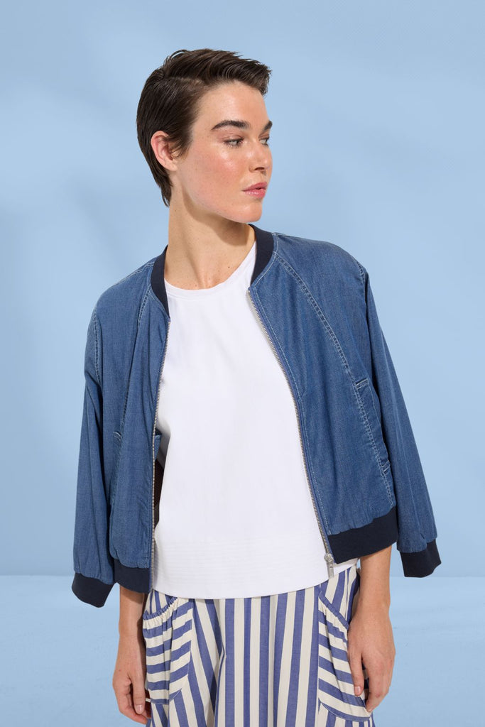 Marco Polo Denim Bomber Jacket Light Denim From BoxHill