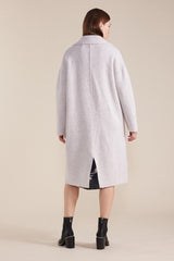 Marco Polo Long Sleeve Boiled Wool Coat Oatmeal From BoxHill