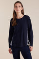 Marco Polo Long Sleeve Zip Trim Tee French Navy From BoxHill