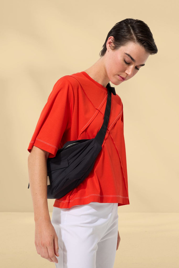 Marco Polo Pinstitch Tee Imperial Red From BoxHill