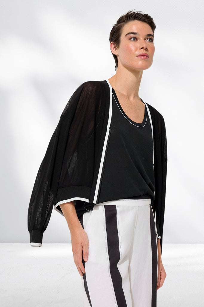 Marco Polo Sporty Mesh Bomber Jacket Black From BoxHill