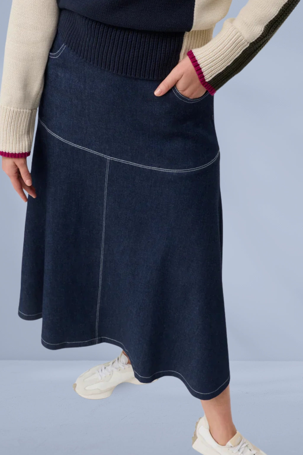 Marco Polo Urban Denim Flare Skirt Dark Denim Marco Polo