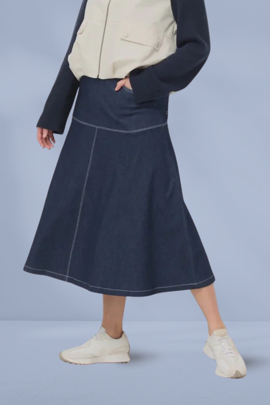 SOORPLOOM 　Flippa Skirt (Dark Denim) Marco Polo Urban Denim Flare Skirt Dark Denim Marco Polo