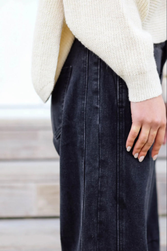 PRE-ORDER Mi Moso Barrel Jeans Black From BoxHill