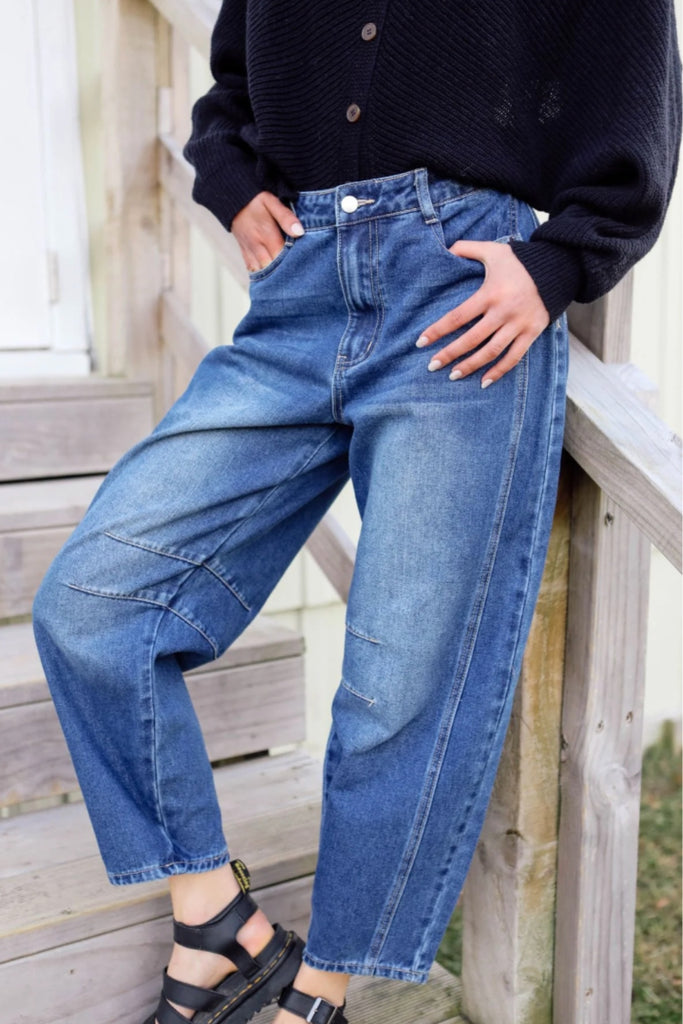 PRE-ORDER Mi Moso Barrel Jeans Blue From BoxHill