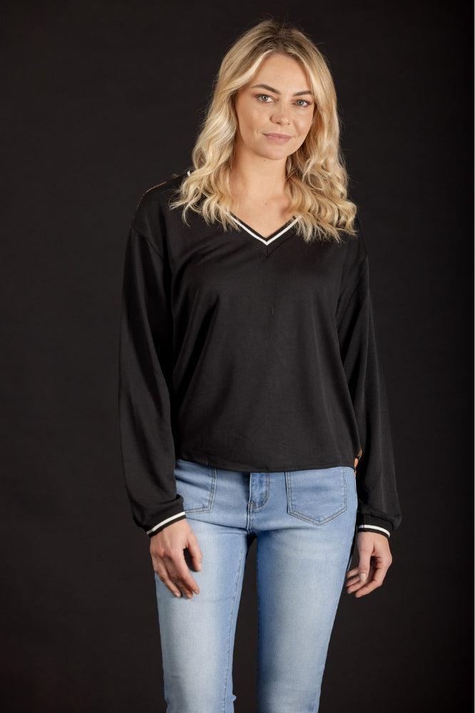 Mi Moso Charlie Top Floral Black From BoxHill