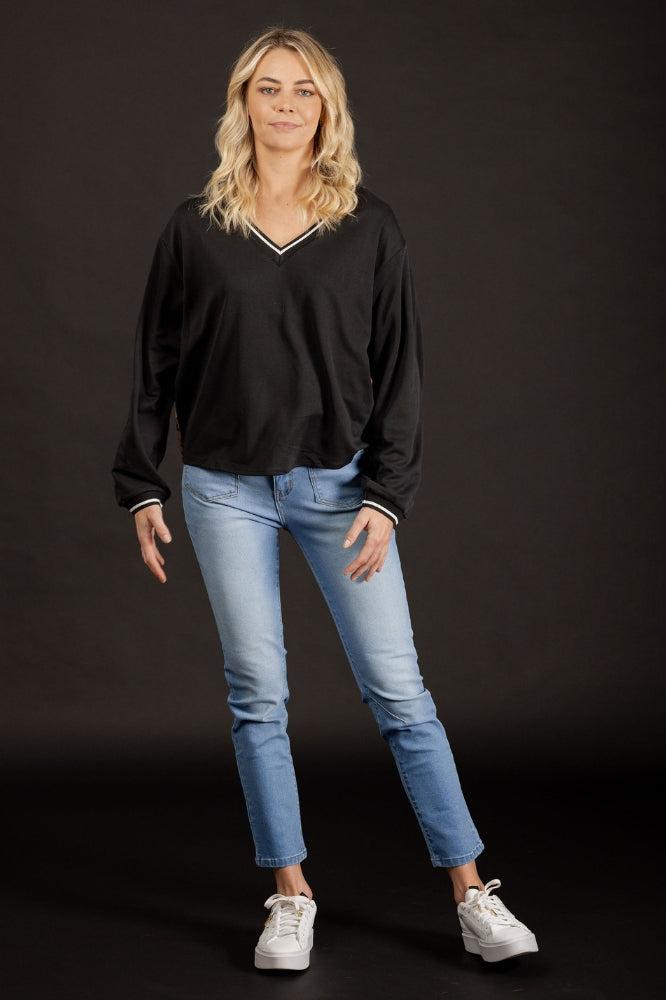 Mi Moso Charlie Top Floral Black From BoxHill