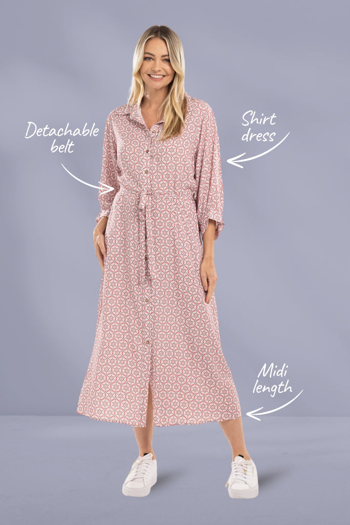 Mi Moso Dani Dress Mosaic Print From BoxHill