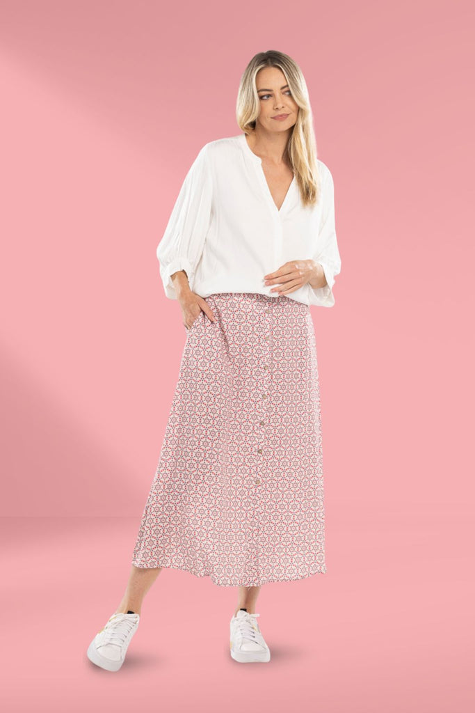 Mi Moso Dani Skirt Mosaic Print From BoxHill