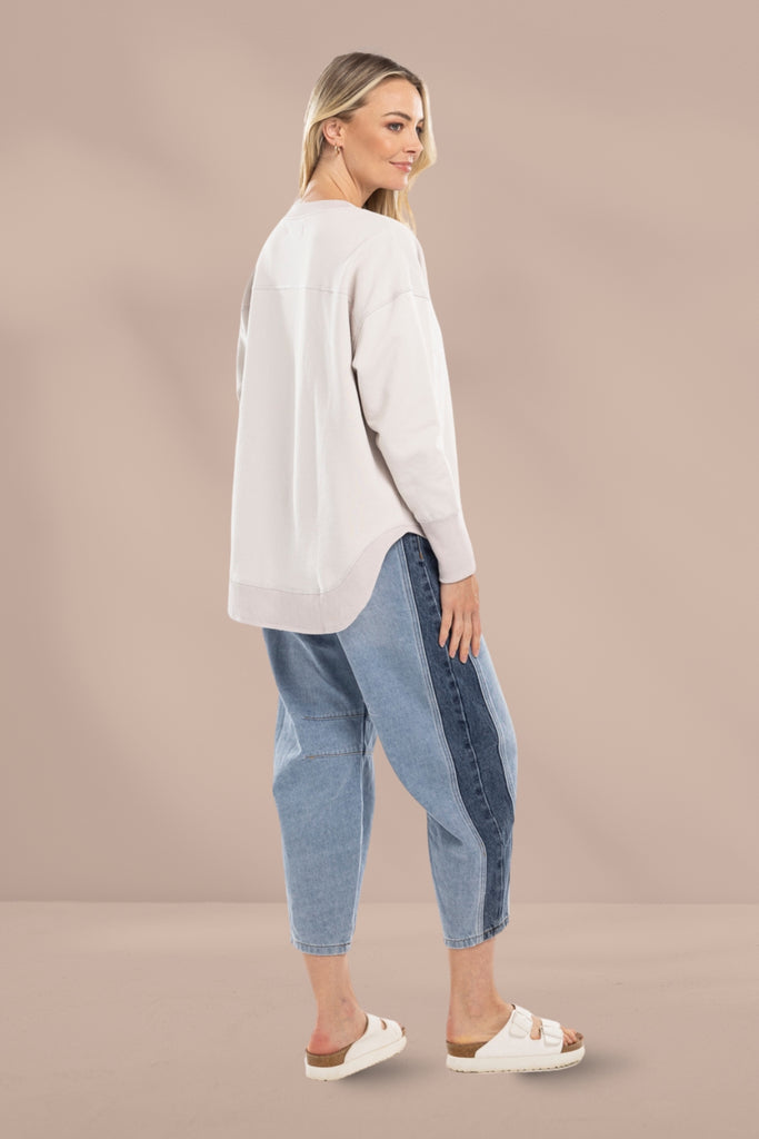 Mi Moso Double Denim Jeans Blue Wash From BoxHill