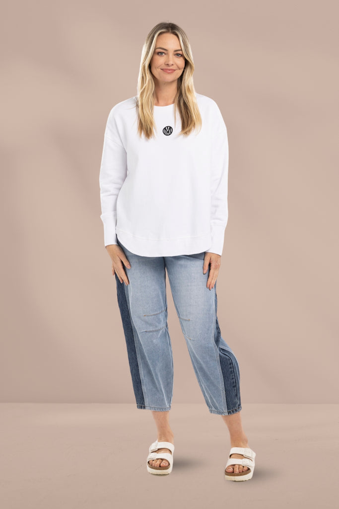 Mi Moso Double Denim Jeans Blue Wash From BoxHill