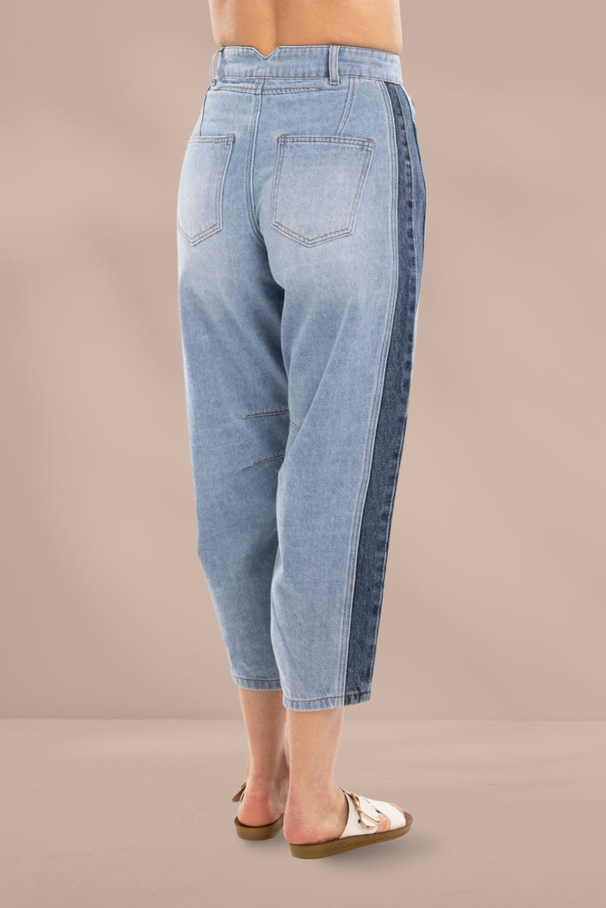 Mi Moso Double Denim Jeans Blue Wash From BoxHill