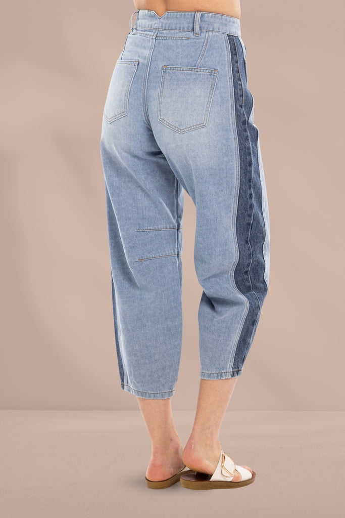 Mi Moso Double Denim Jeans Blue Wash From BoxHill