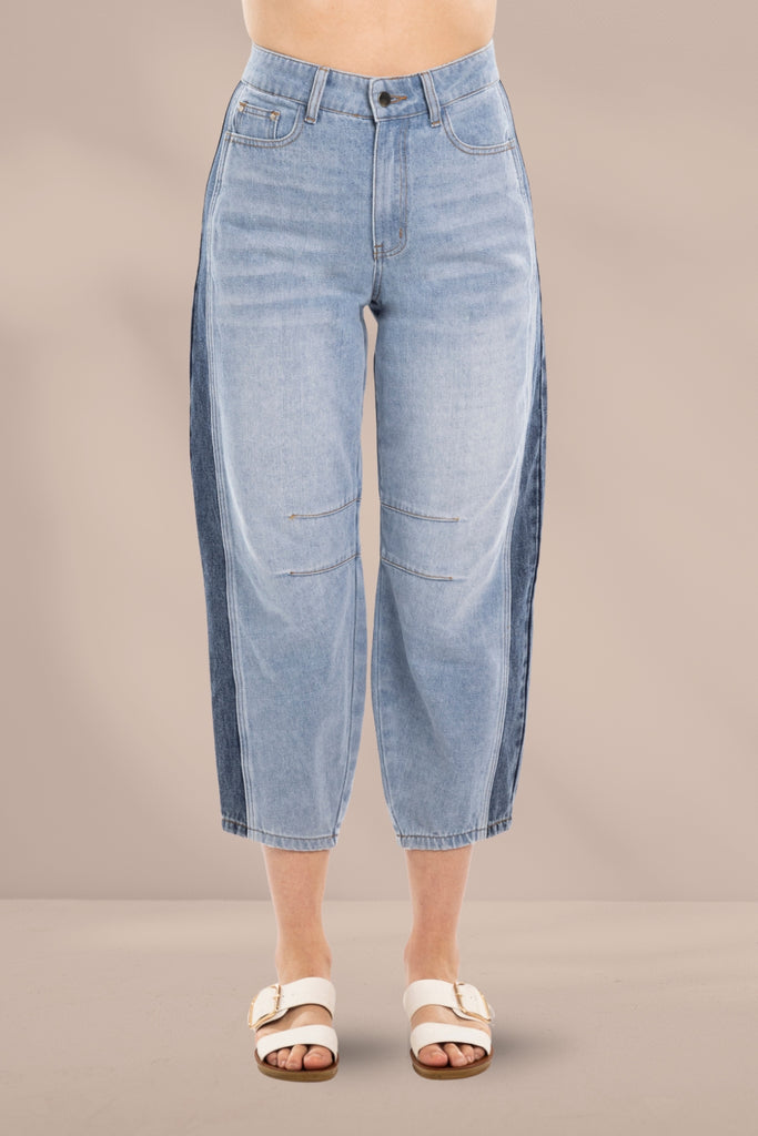 Mi Moso Double Denim Jeans Blue Wash From BoxHill